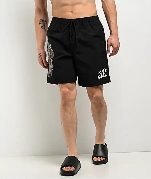 Panther Black Board Shorts — image 1 of 1