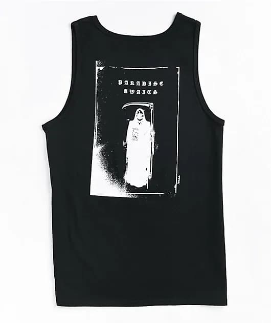 Paradise Awaits Black Tank Top — image 1 of 1