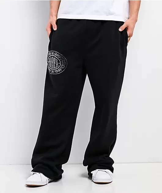 Porfa Stones Black Baggy Sweatpants — image 1 of 1