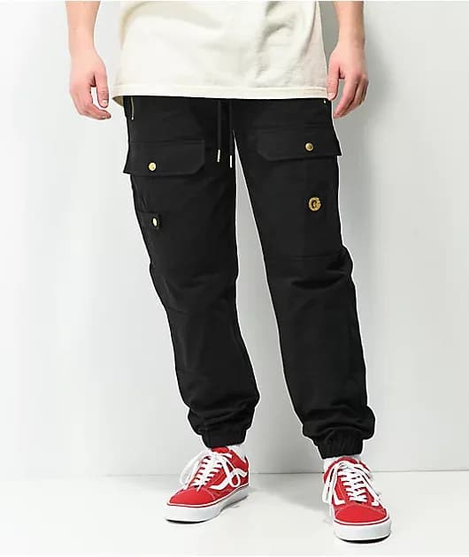 Prohibition Black Cargo Jogger Pants — image 1 of 1