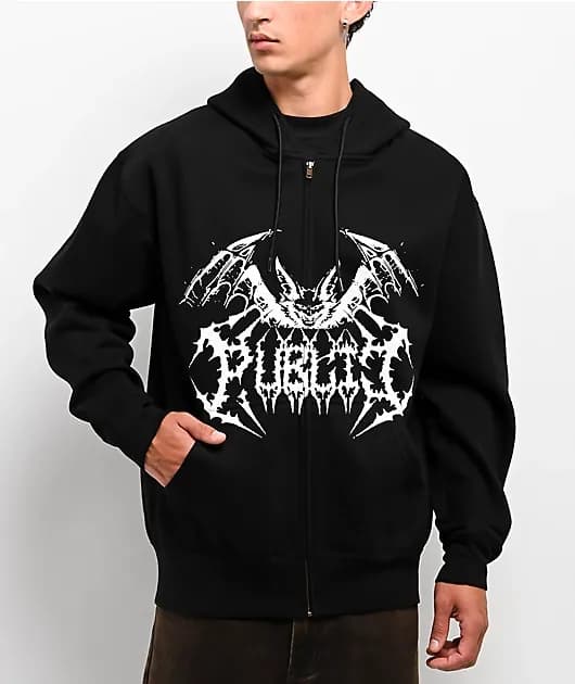 Public Dispute Black Zip Hoodie — image 1 of 1