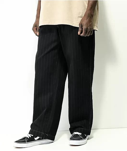 Ragged Priest Laser Pinstripe Black Jeans — image 1 of 1