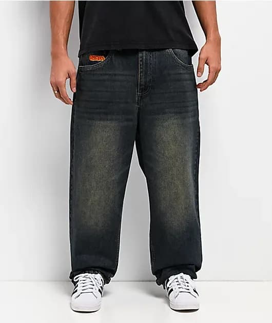 Ramp Blue Dirty Wash Loose Fit Jeans — image 1 of 1