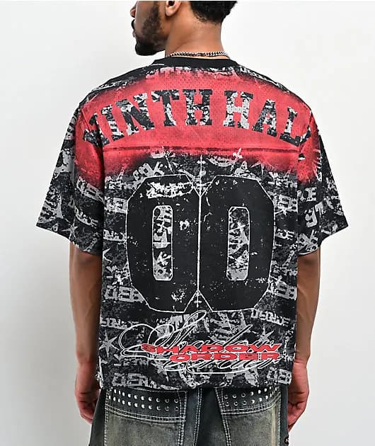 Reject Black Crop Football Jersey