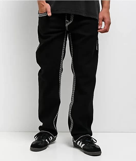 Ricky Super QT Flap Black Straight Leg Jeans — image 1 of 1
