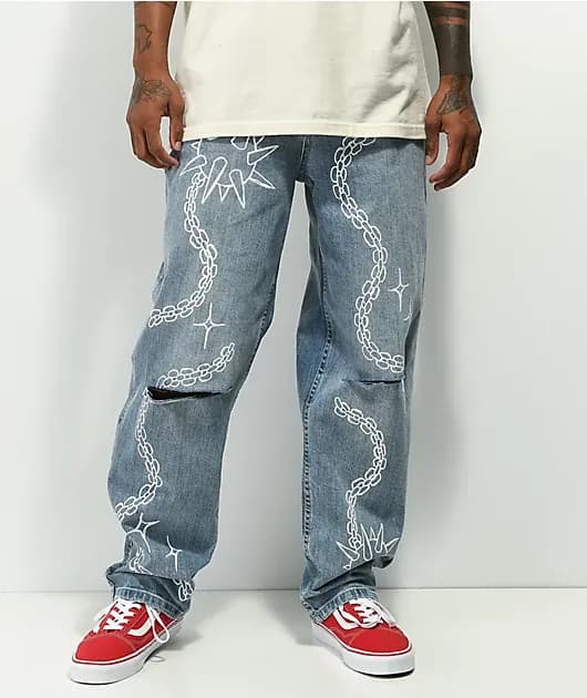 Salem7 Morningstar Denim Blue Pants — image 1 of 1