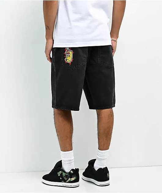 Shmutz Black Denim Skate Shorts — image 1 of 1