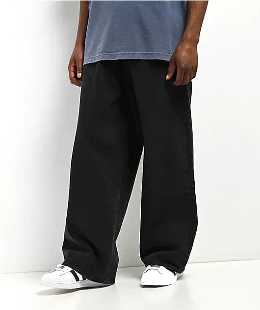 Shmutz Black Ultra Wide Denim Skate Jeans — image 1 of 1