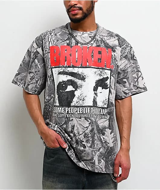 Side Eye Grey Camo T-Shirt — image 1 of 1