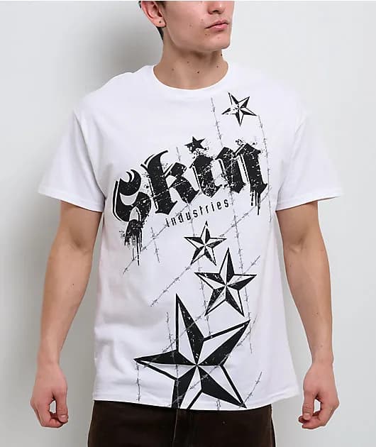 Skin Industries Locked Up White T-Shirt — image 1 of 1