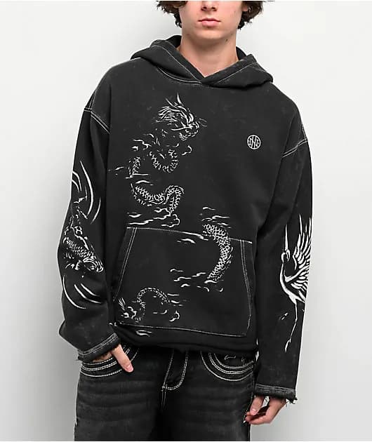 Speak Easy Washed Black Hoodie — image 1 of 1
