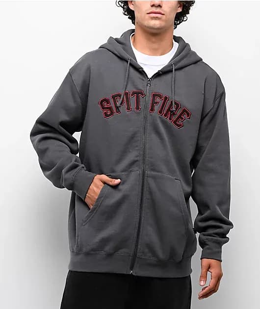 Spitball Grey Zip Hoodie — image 1 of 1
