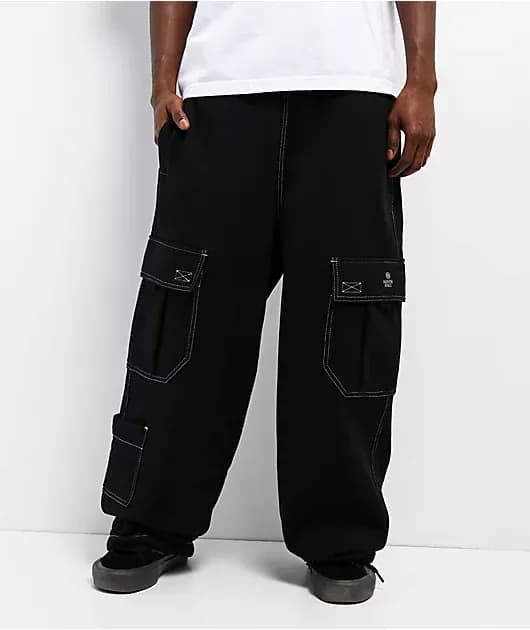 Stash Black Baggy Cargo Sweatpants — image 1 of 1