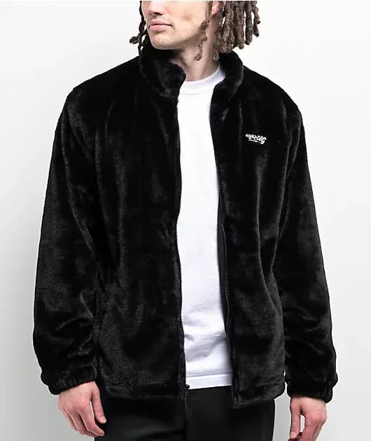 Talon Black Faux Fur Zip Jacket — image 1 of 1