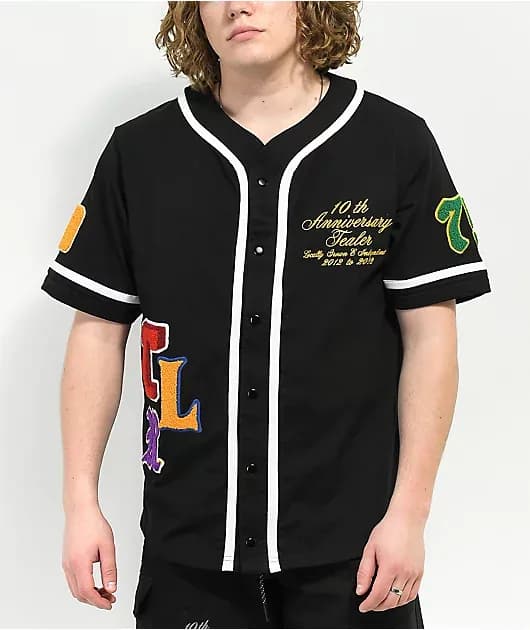 Tealer 10th Anniversary Black Baseball Jersey — image 1 of 1