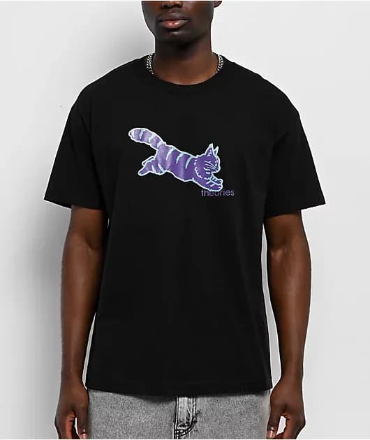 Theories Conscious Kitty Black T-Shirt — image 1 of 1