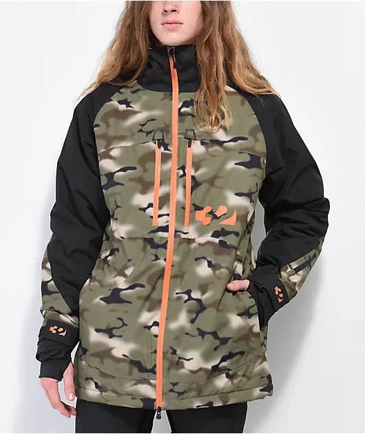ThirtyTwo Lashed Black Camo 15K Snowboard Jacket — image 1 of 1