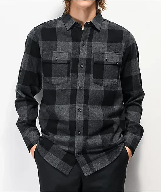 Travis Grey Black Flannel Shirt — image 1 of 1