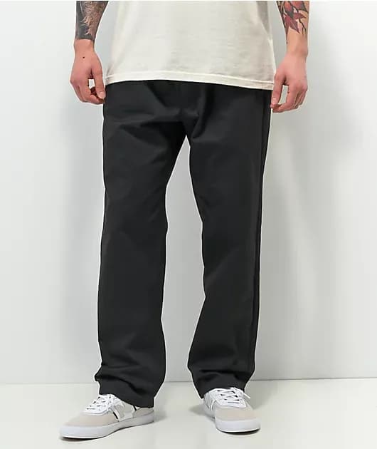 Tyson Loose Fit Black Elastic Waist Skate Pants — image 1 of 1