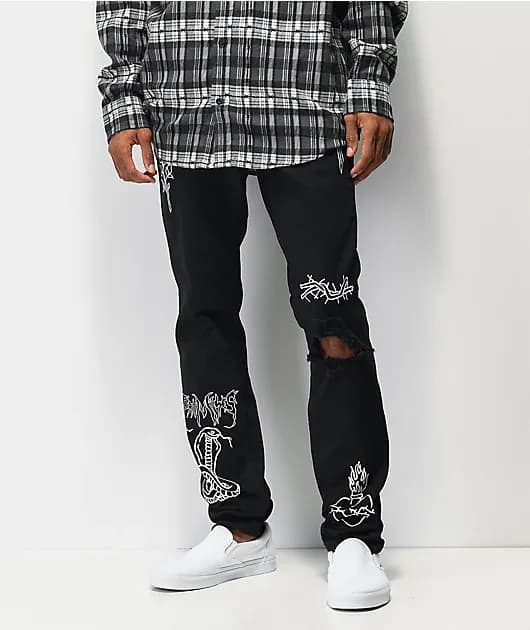 Unfortunate Black Denim Jeans — image 1 of 1