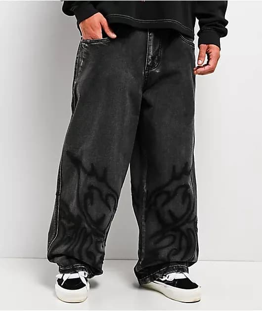 Void Brimstone Wash Ultra Wide Canvas Pants — image 1 of 1