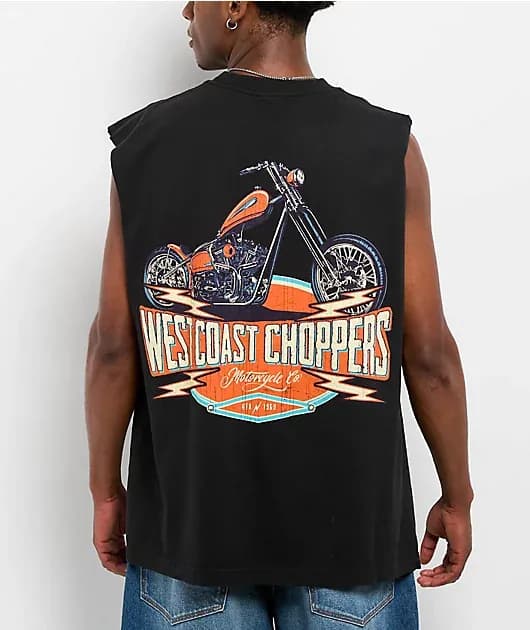 West Coast Choppers Motorcycle Black Tank Top — image 1 of 1