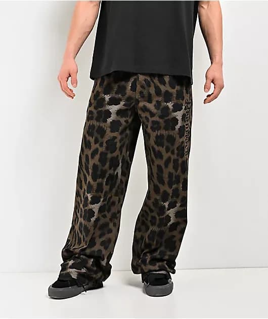 Wild Leopard Brown Jeans — image 1 of 1