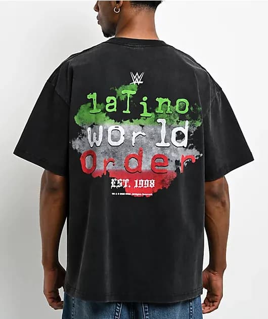 WWE LWO Black Wash T-Shirt — image 1 of 1