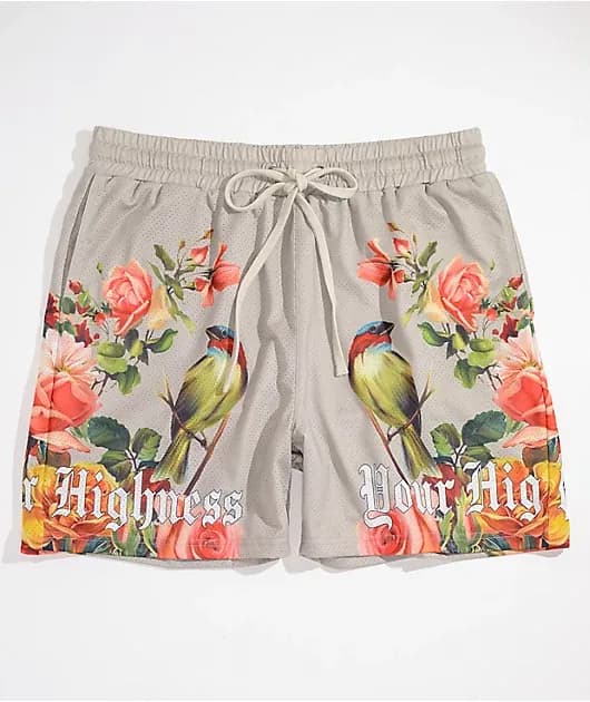 Your Highness Finch Tan Mesh Shorts — image 1 of 1