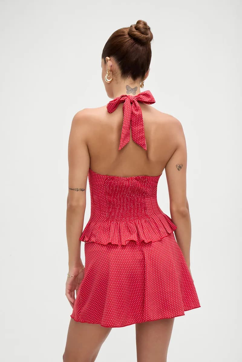 Angeline Mini Skirt - Ladybug — image 1 of 1
