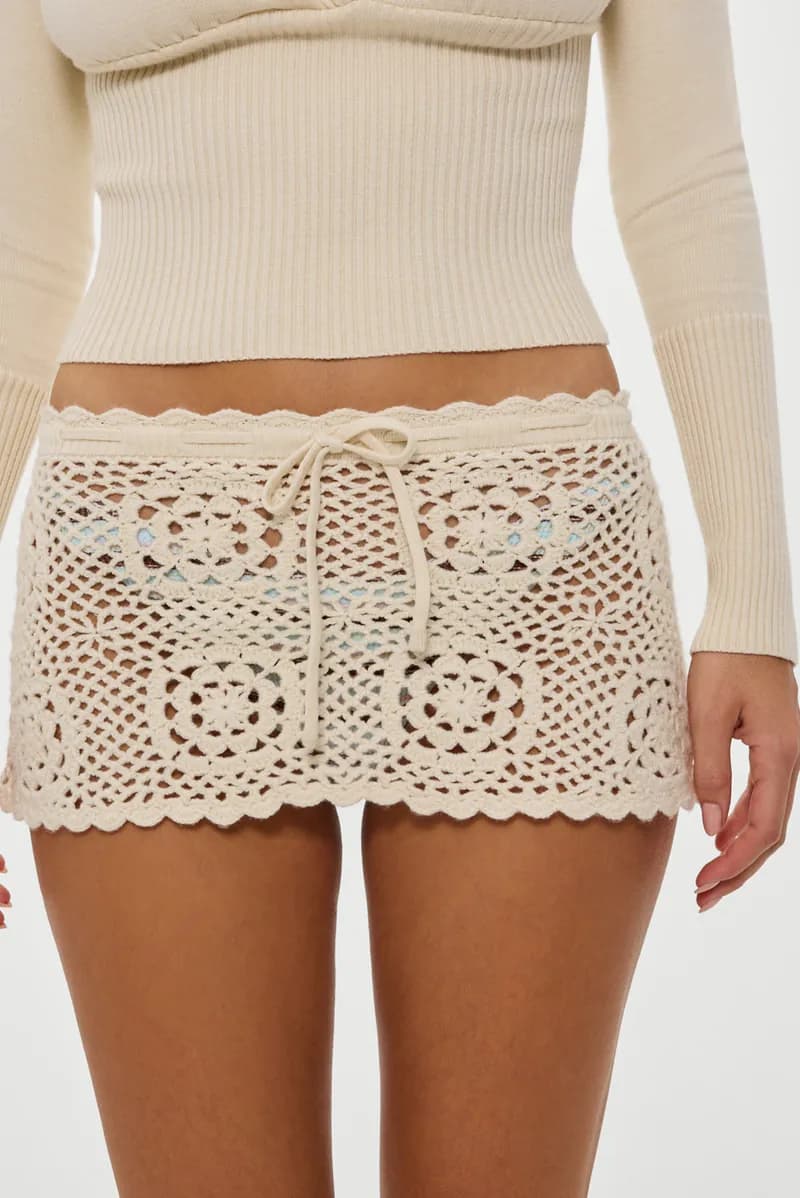 Arlo Crochet Mini Skirt - Bunny — image 1 of 1