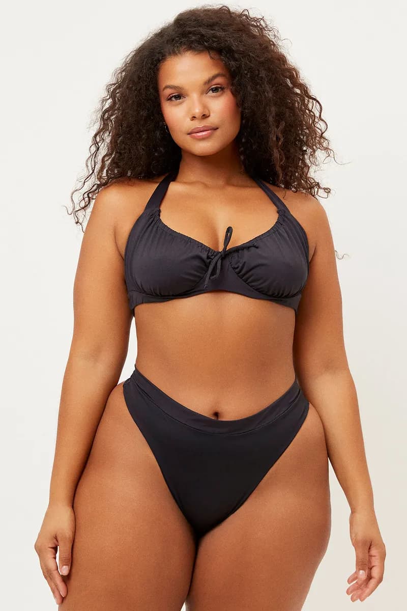 Bea High Waist Bikini Bottom - Black — image 1 of 1