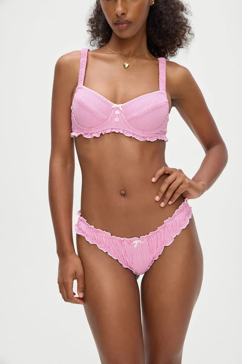 Beloved Bikini Bottom - Pink Stripe — image 1 of 1