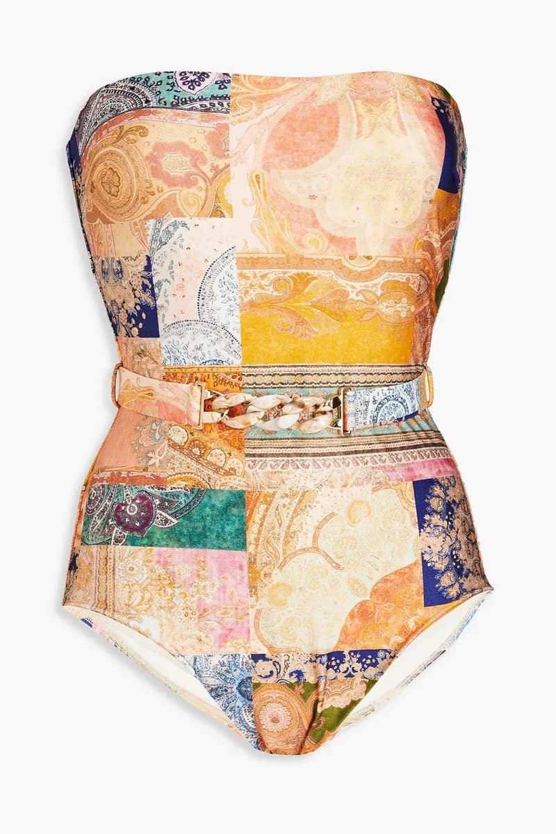 Belted Paisley Print Romper — image 1 of 1