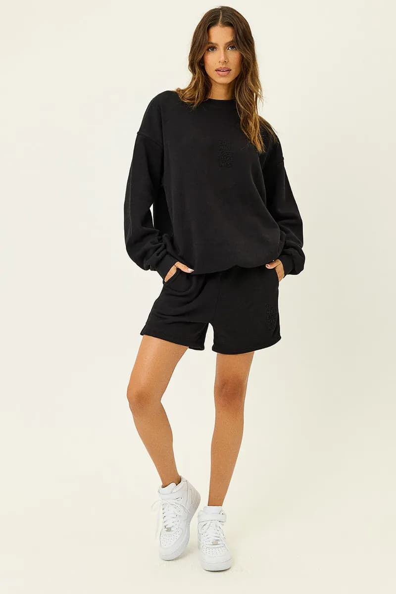 Bennie Oversized Crewneck Sweatshirt - Black — image 1 of 1
