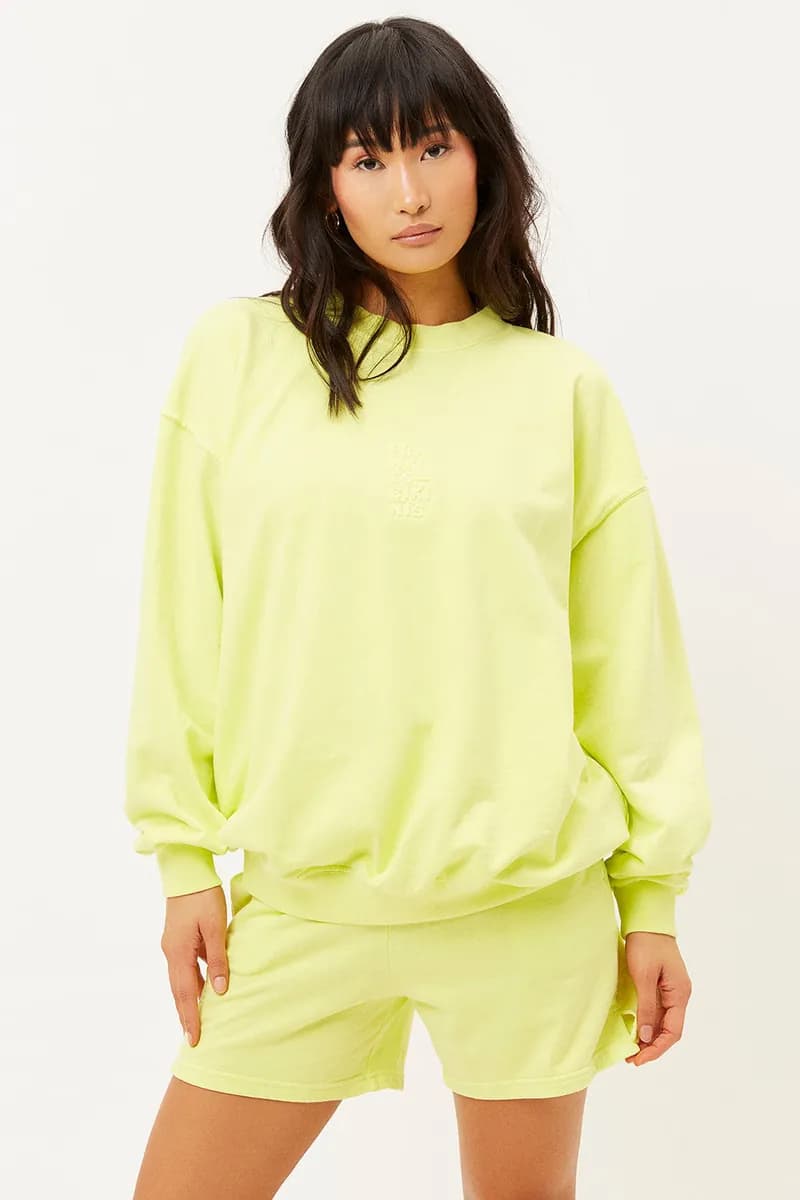 Bennie Oversized Crewneck Sweatshirt - Lemonade — image 1 of 1