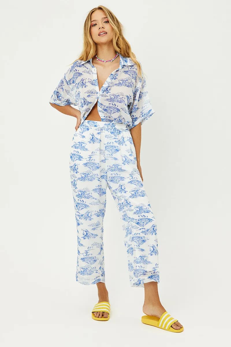 Bianca Low Rise Wide Leg Pant - Surfer Dude — image 1 of 1
