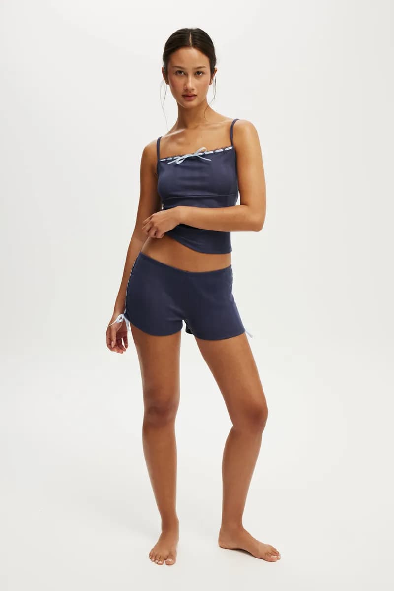 Blue Crush Satin Boy Short - Violet — image 1 of 1