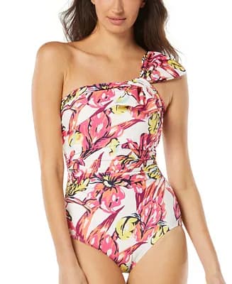 Bow One-Shoulder Romper — image 1 of 1