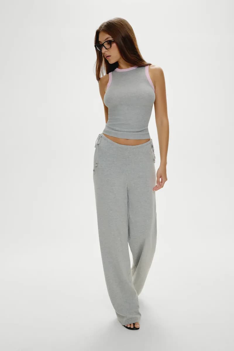 Breeze Low Rise Knit Pants - Mochi — image 1 of 1