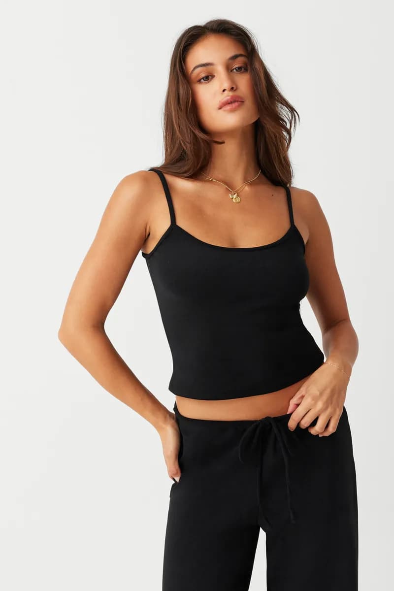 Butterfly Terry Tank - Black — image 1 of 1