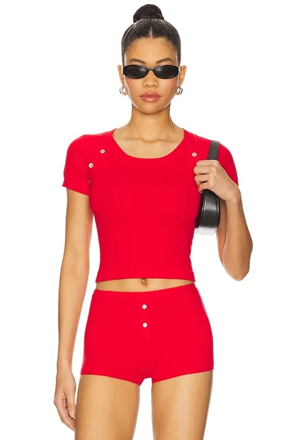 Callum Knit Shirt - Cherry — image 1 of 1