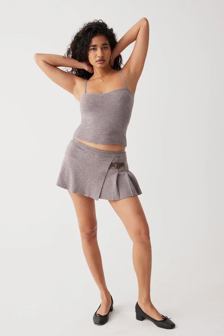 Carmen Lightweight Knit Tank - Dark Pearl — image 1 of 1