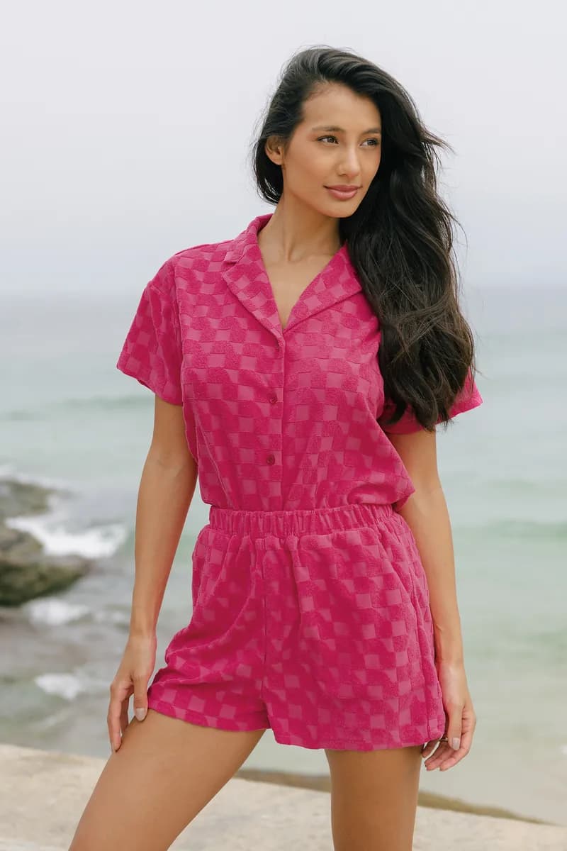 Checkered Jacquard Button-Front Shirt — image 1 of 1