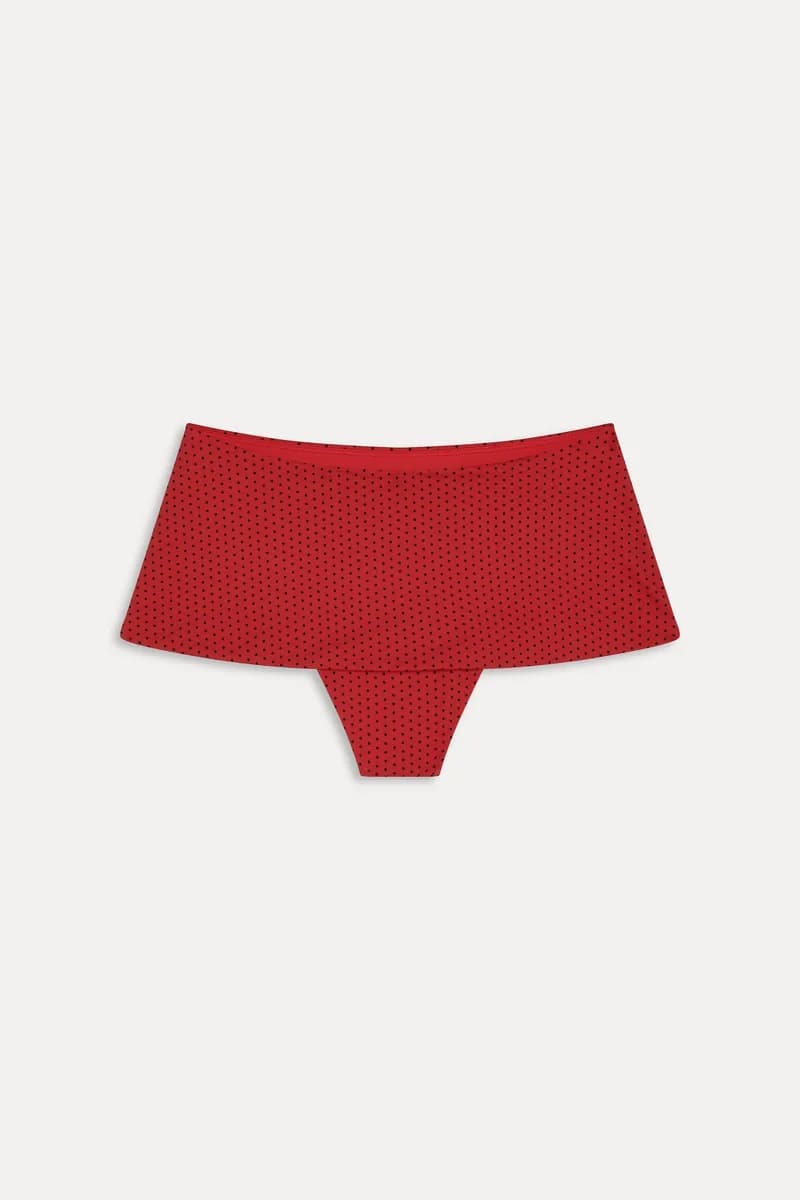 Clover Polka Dot Swim Skirt - Spice Dot — image 1 of 1