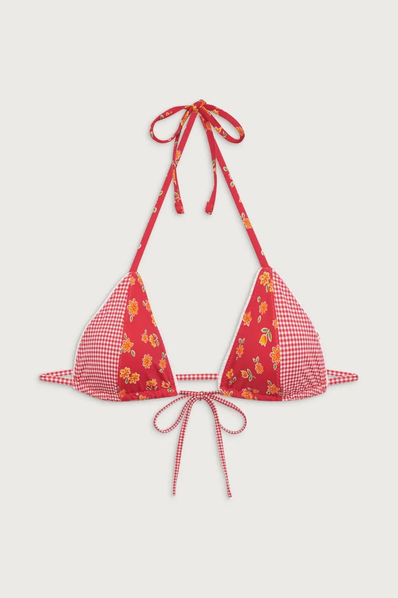 Coastal Floral Micro Bikini Top - Summer Flower — image 1 of 1