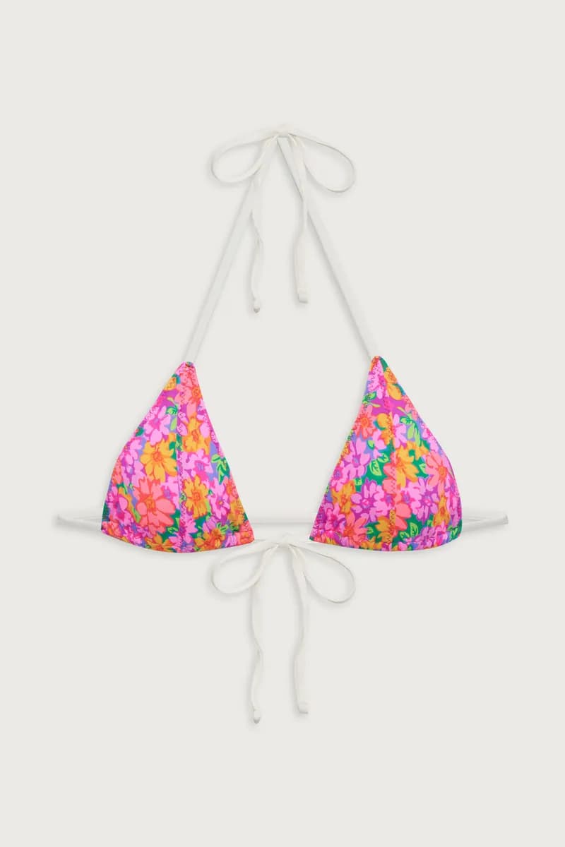 Coastal Micro Triangle Bikini Top - Daisy Pond — image 1 of 1