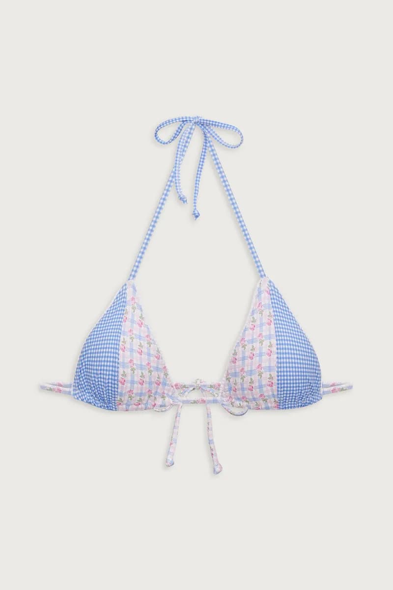 Coastal Micro Triangle Bikini Top - Rosewater — image 1 of 1