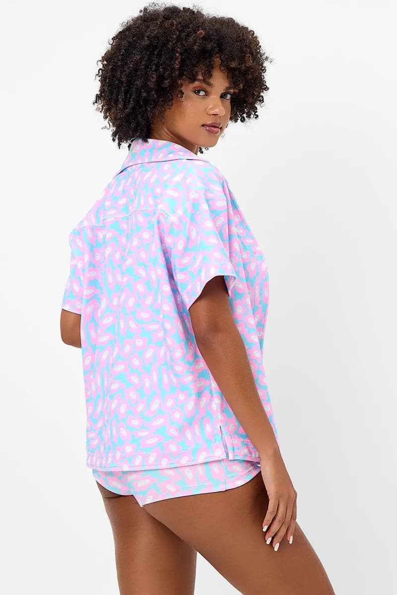 Coco Terry Button Up Shirt - Daisy Dream — image 1 of 1