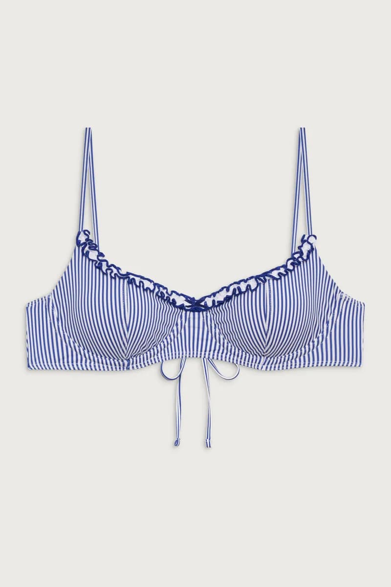 Cola Striped Underwire Bikini Top - Ocean Stripe — image 1 of 1